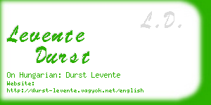 levente durst business card